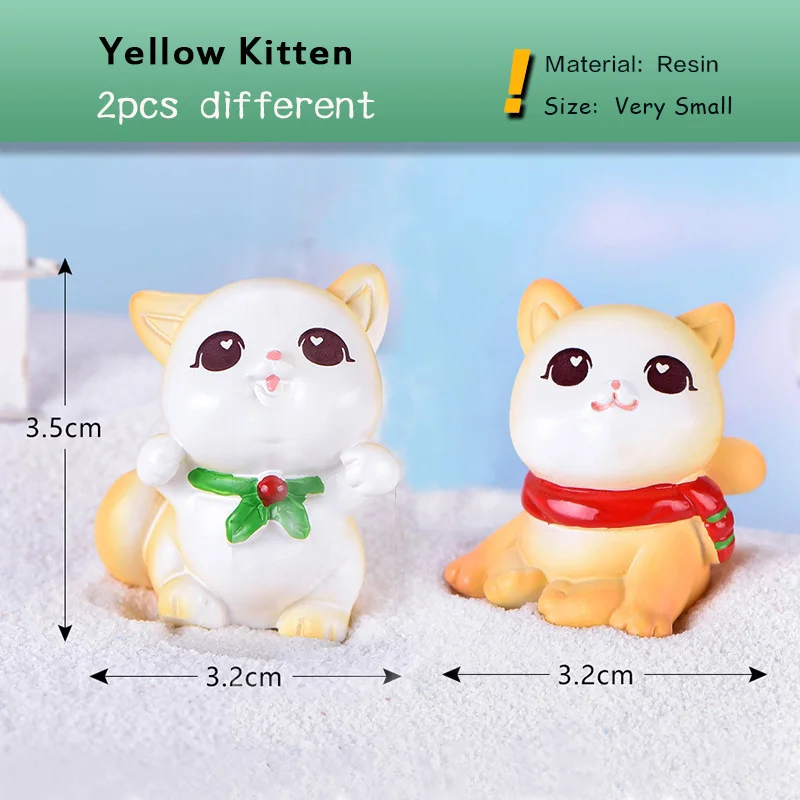 Christmas Cat Dog Penguin Cow Miniature Figurine Cartoon Animal House Home Decor Garden Car Cake Decoration Accessories Modern