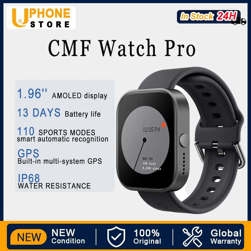 

CMF by Nothing Watch Pro Умные часы с функцией измерения скорости и шумоподавления, Bluetooth 1,96, AMOLED, GPS