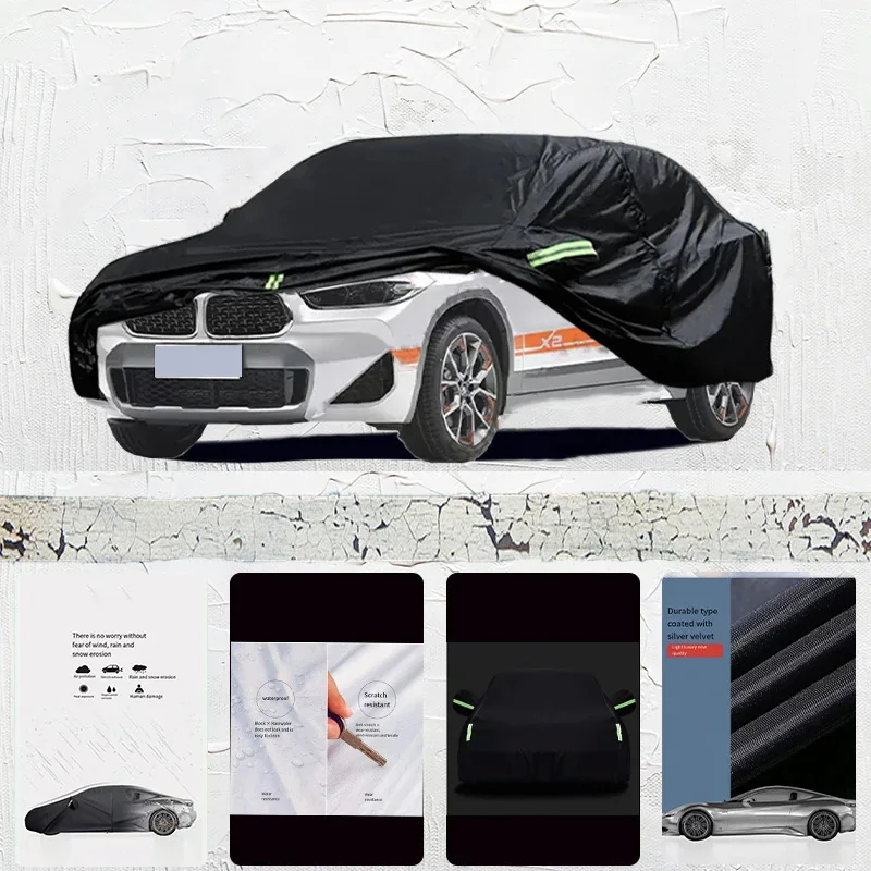 

For-BMW-X2-Car-cover-Exterior-Car-Cover-Black-Outdoor-Protection-Full-Car-Covers-Waterproof-Sunshade