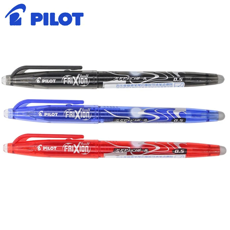 Original 1 Piece Japan PILOT Frixion Erasable Pen Gel 0.5mm Blue Red Black Ink Smooth Gel Pens Stationery LFB-20EF Gel Ink Pen