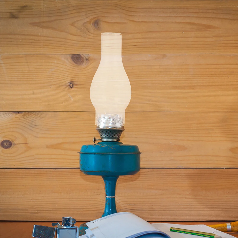 

2Pcs Exquisite Clear Glass Lampshade DIY Oil Lamp Windproof for Various Occasions Replacing Glass Lampshade