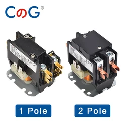 CG 1P 2P Air Conditioner Contactor Normally Open 24V 120V 240V Coil AC Definite Purpose Contactor for HVAC Motor Lighting