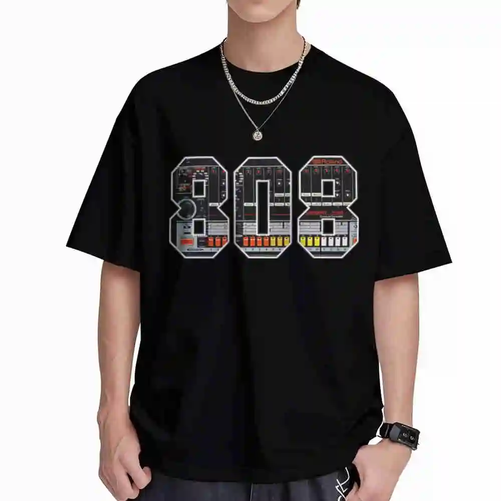 TR808 Music Sampler DJ Pioneer CDJ 2000 NXS DJM Akai 808 TB303 Short Sleeve Tee 100% Cotton T-Shirt
