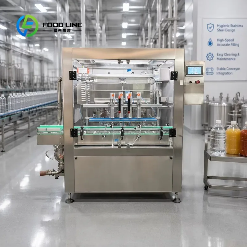 Custom hygienic grade liquid bottling filler automatic bottle filling equipment high speed accurate dosing for drink enterprise