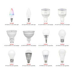 MiBoxer 2.4G 4W 5W 6W 9W 12W Led Bulb,Smart Wireless CCT RGBW RGBWW RGB+CCT Led Light,MR16 GU10 E14 E27 Led Lamp