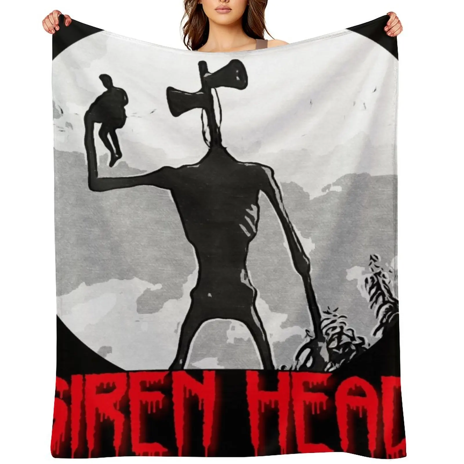 Siren Head Throw Blanket Bed linens Sleeping Bag Luxury Designer Flannel Kid'S blankets and throws Blankets