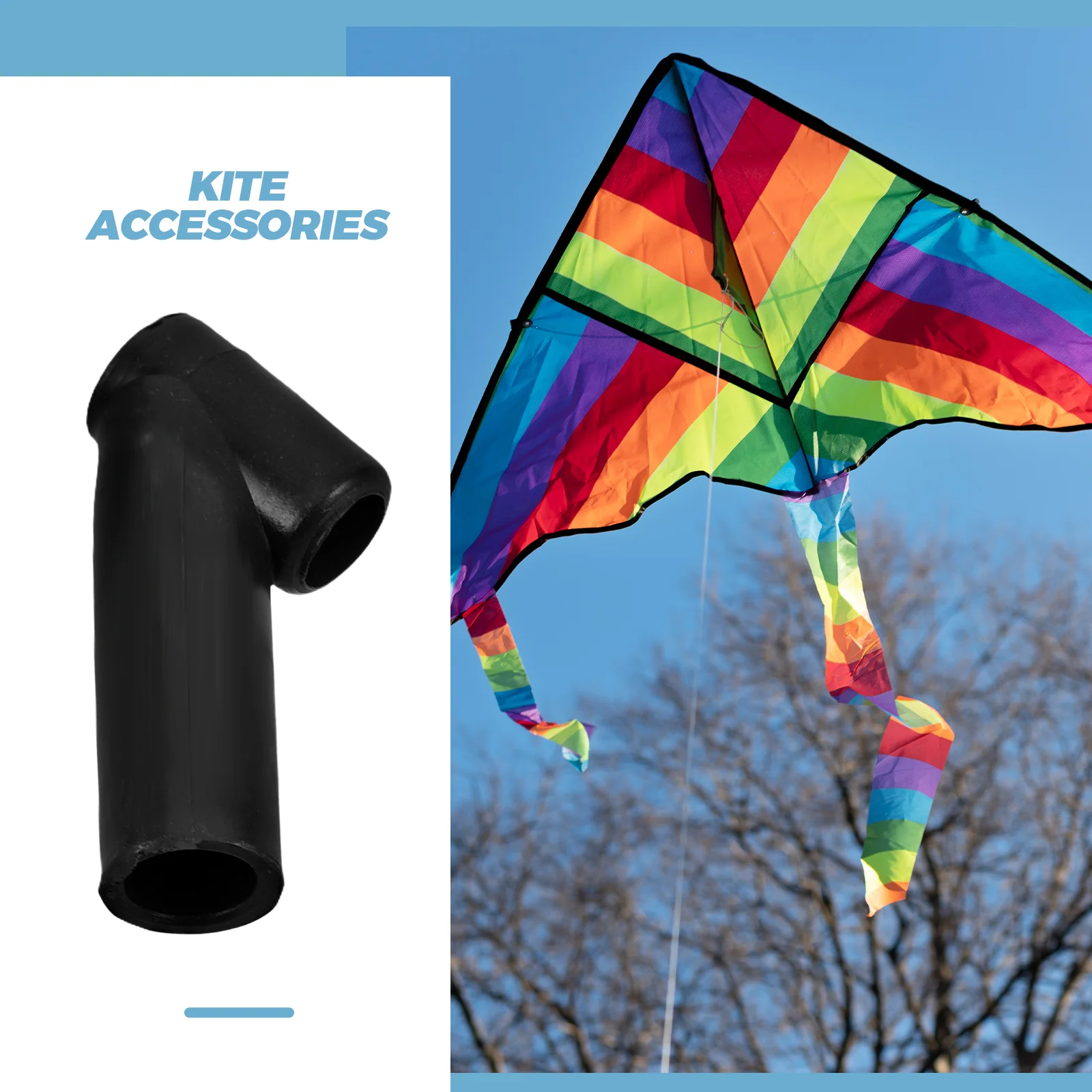 12 stücke Kite Verbindung T Kunststoff Rahmen Teile Kinder Groß Kit Schwarz Stange DIY Unterstützung Rack Fix Zubehör Verbessern Stabilität einfach