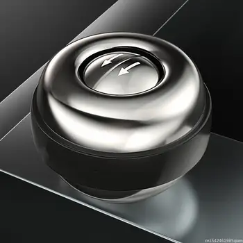 كرة معصم بقوة معدنية كاملة لتدريب عضلات الساعد كرة جيروسكوبية كتم صوت معدني لتمارين الصالة الرياضية