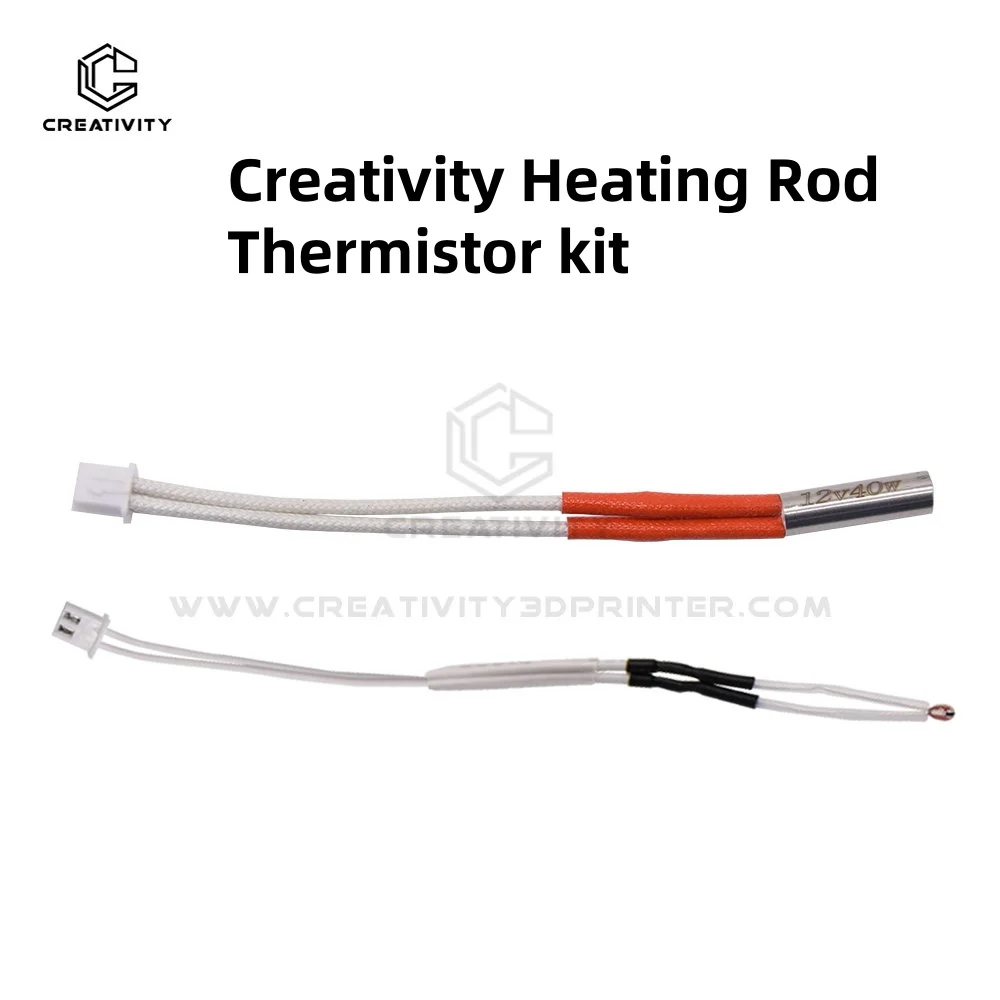 Creativity Cartridge Heater 12V/24V 40W And NTC3950 Thermistor Kit For V5 J-head Hotend Kit I3 Mega/Chiron/4Max Pro/Predator