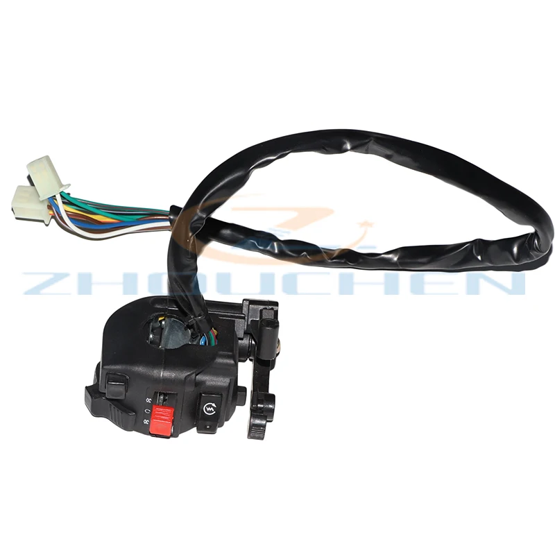 

Suitable for 50CC-110CC electric motorcycle off-road ATV with four functions with damper start switch 6+3 plug-in switch