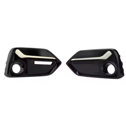 AB98-1Pair Left+Right Front Bumper Fog Light Cover Trim Headlights Covers Frame Hole For Honda Civic Type R 2017-2021