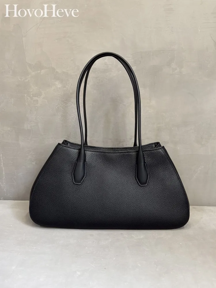 

Дизайнерская офисная женская сумка из натуральной кожи (воловья кожа), универсальная, однотонная, повседневная, на одно плечо, подмышечная.