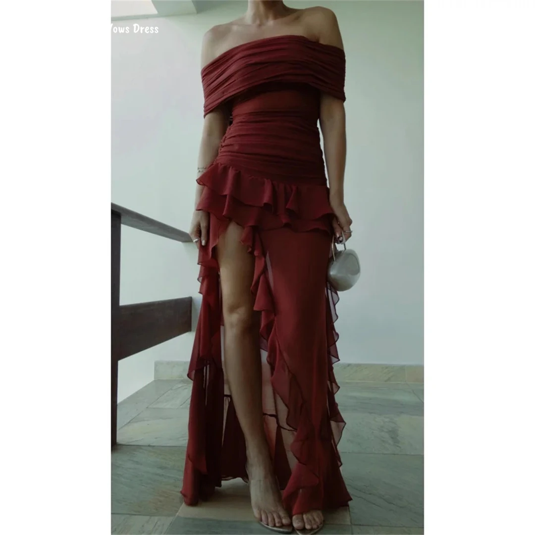 

Vows Line A Evening Dresses for Special Occasions Party Dress for Wedding Open the Slit Luxury Prom Dress 2025 Custom Made Woman