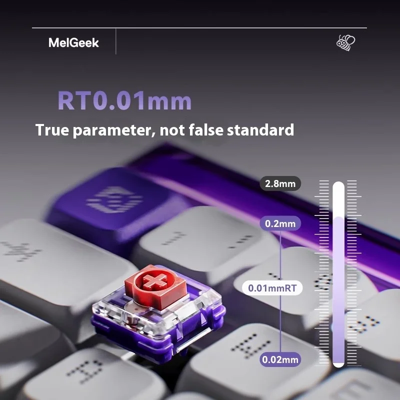 Melgeek MADE68 AIR Keyboard Magnetik 8K 16K Rt0.01mm Ttc Profil Rendah Mini Super Magnetic Switch Keyboard Paduan Sembrono Kustom