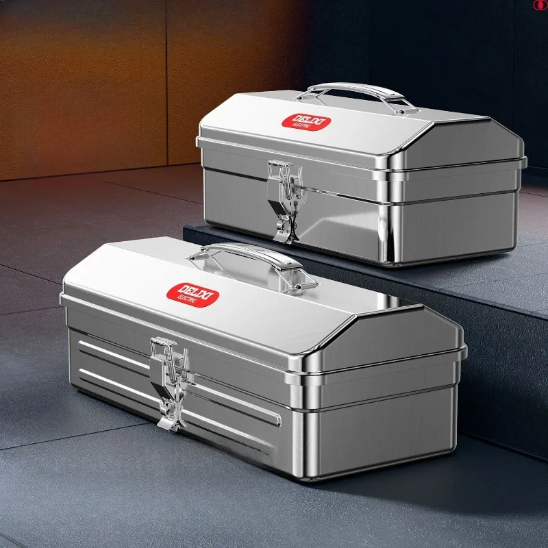 stainless-steel-handheld-hardware-storage-case-thick-reinforced-portable-parts-organizer-box-for-workshop-home-maintenance
