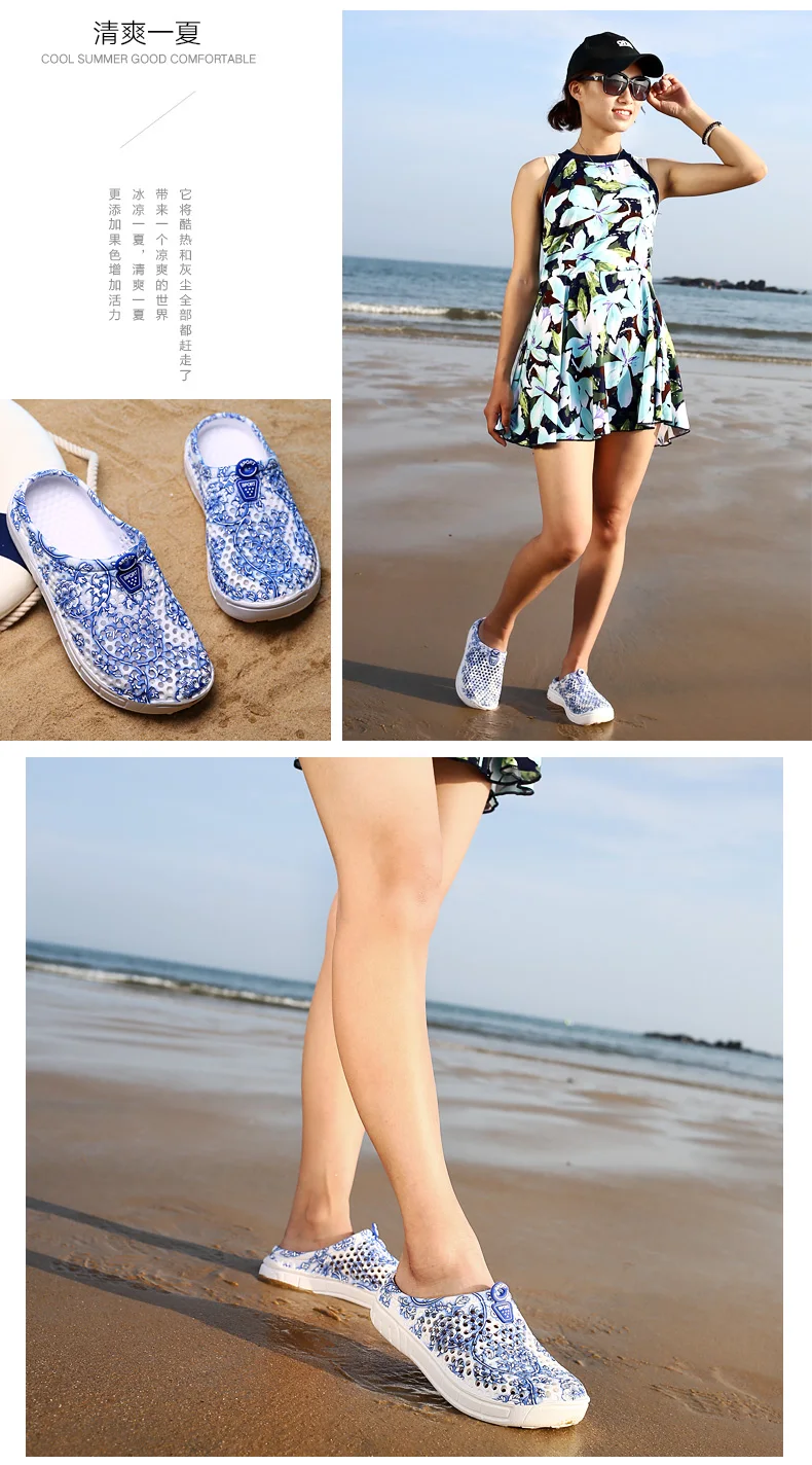 Damen Grüne Peaked Clogs Sommer Slip-On Schuhe Bequemes Atmungsaktives EVA-Material Modisches Schuhwerk – Detail 14