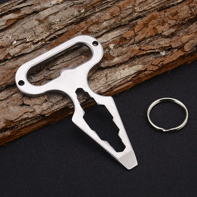 Stainless Steel Outdoor EDC Bottle Opener Self Defense Stinger Personal Protection Tool Weapons Combination Wrench Tools
