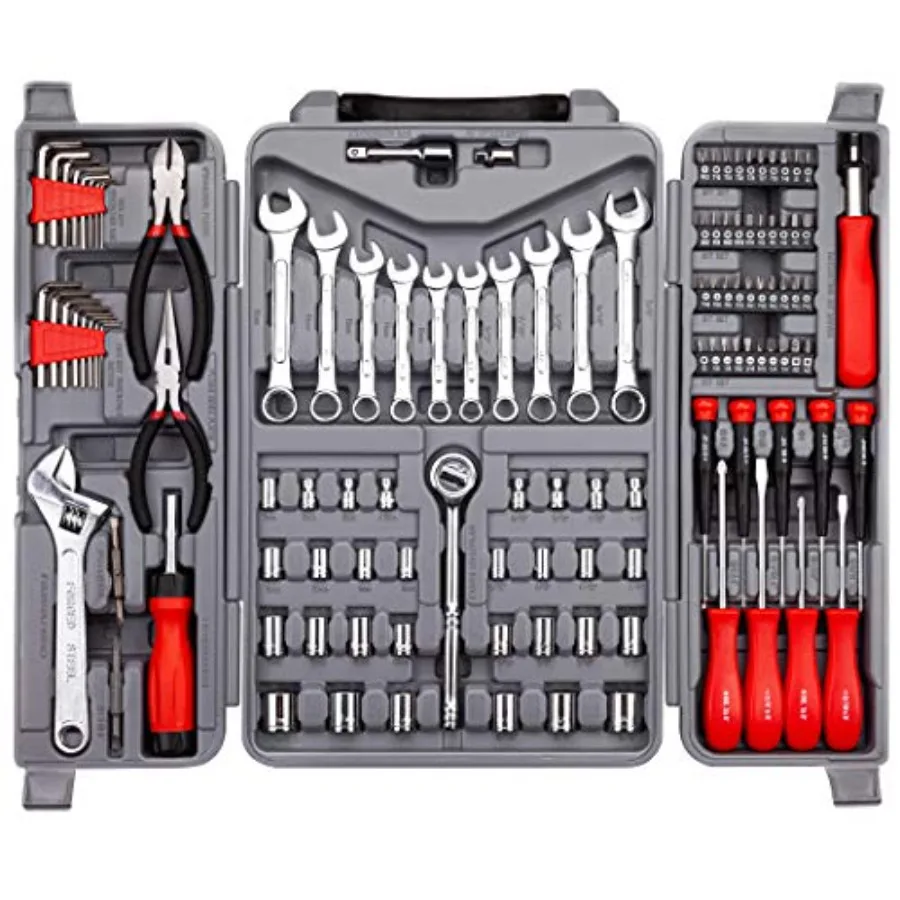 

s Socket Wrench Set Auto Repair Tool Set Toolbox Storage Case General Household Tool Kit Perfect for Homeowner Diyer Handyman