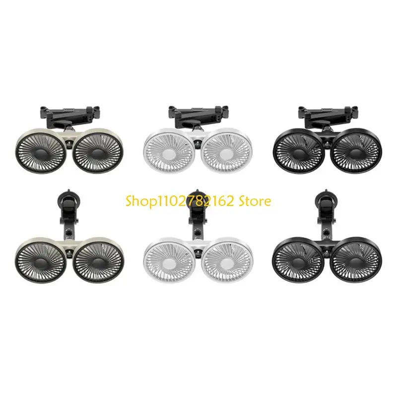 

547B USB Powered Twin Fan For Car With Digital Display And Flexible Mounting Options