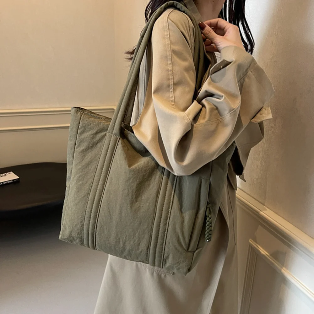 

Winter Large Capacity Tote Bag Women's Casual Commute Handbag Single Shoulder Bag