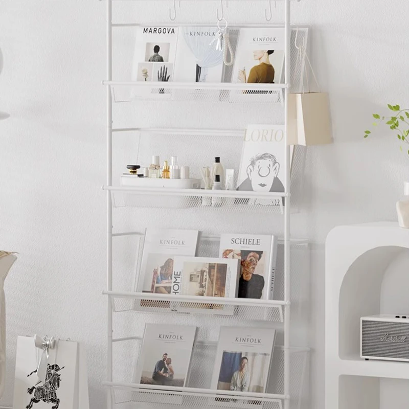 Magazine Bookcases White Minimalist Mobile Unique Children Holder Books Divider Bookshelf Desk Libreria Industrial Furniture