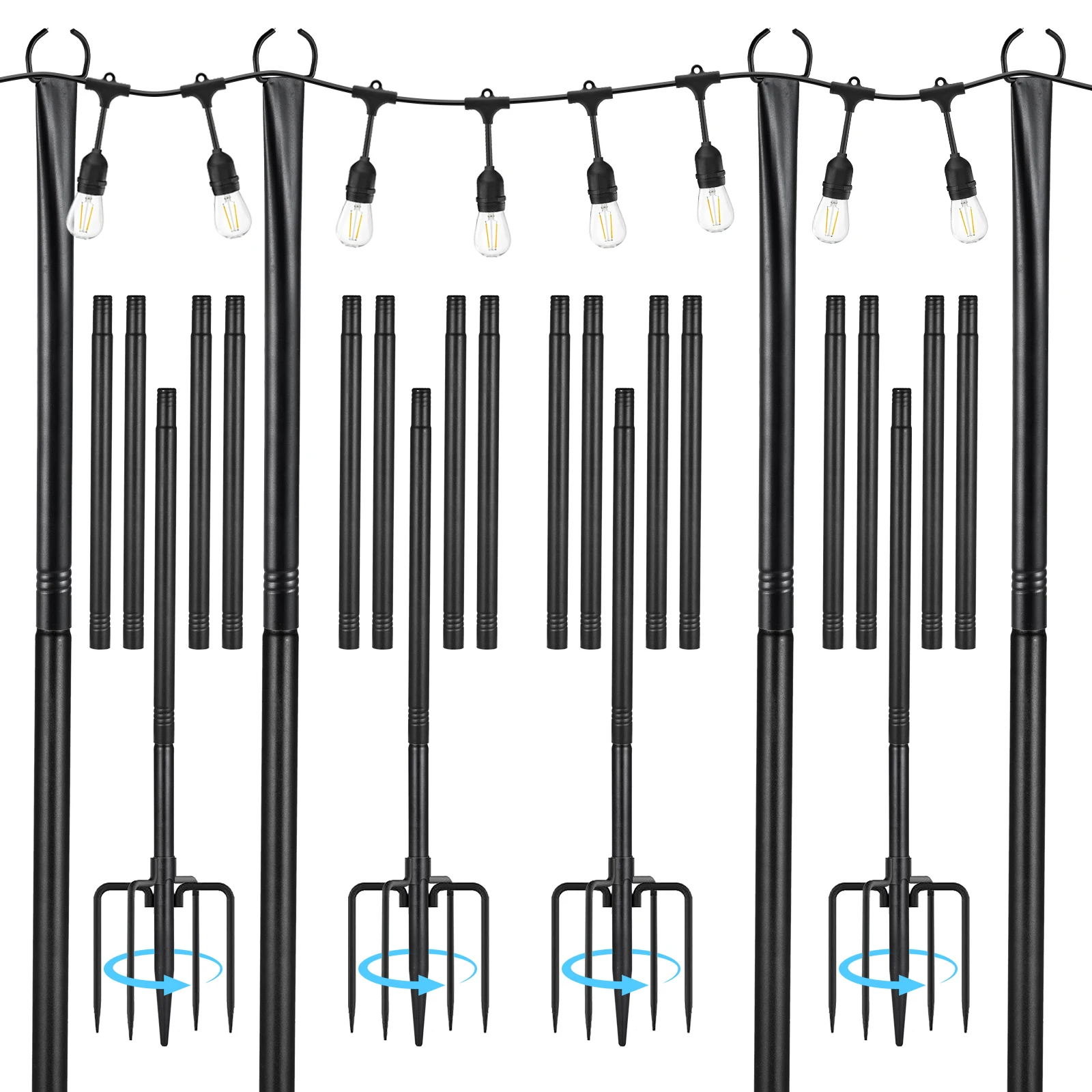 Licht & Beleuchtung - Beleuchtung draußen - Pole&Post-Leuchten - Lichterkettenstangen