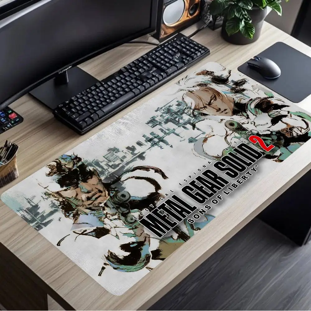 Game Metal Gear Solid 2 Mousepad Large Keyboard Desk Mat Gaming Mouse Pad LockEdge Non-slip Mat