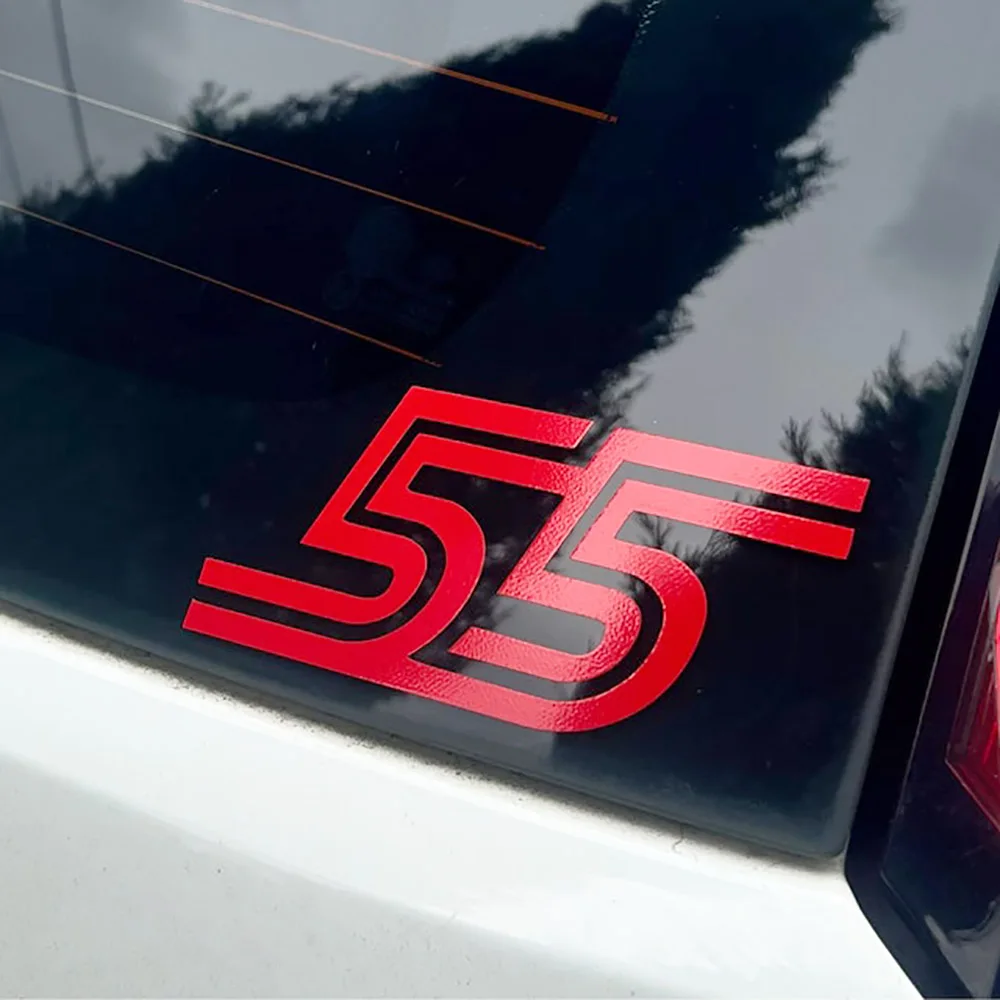 Conductor de carreras Carlos número 55 pegatina de vinilo para coche diseño de logotipo parachoques de coche ventanas camión decoración calcomanías