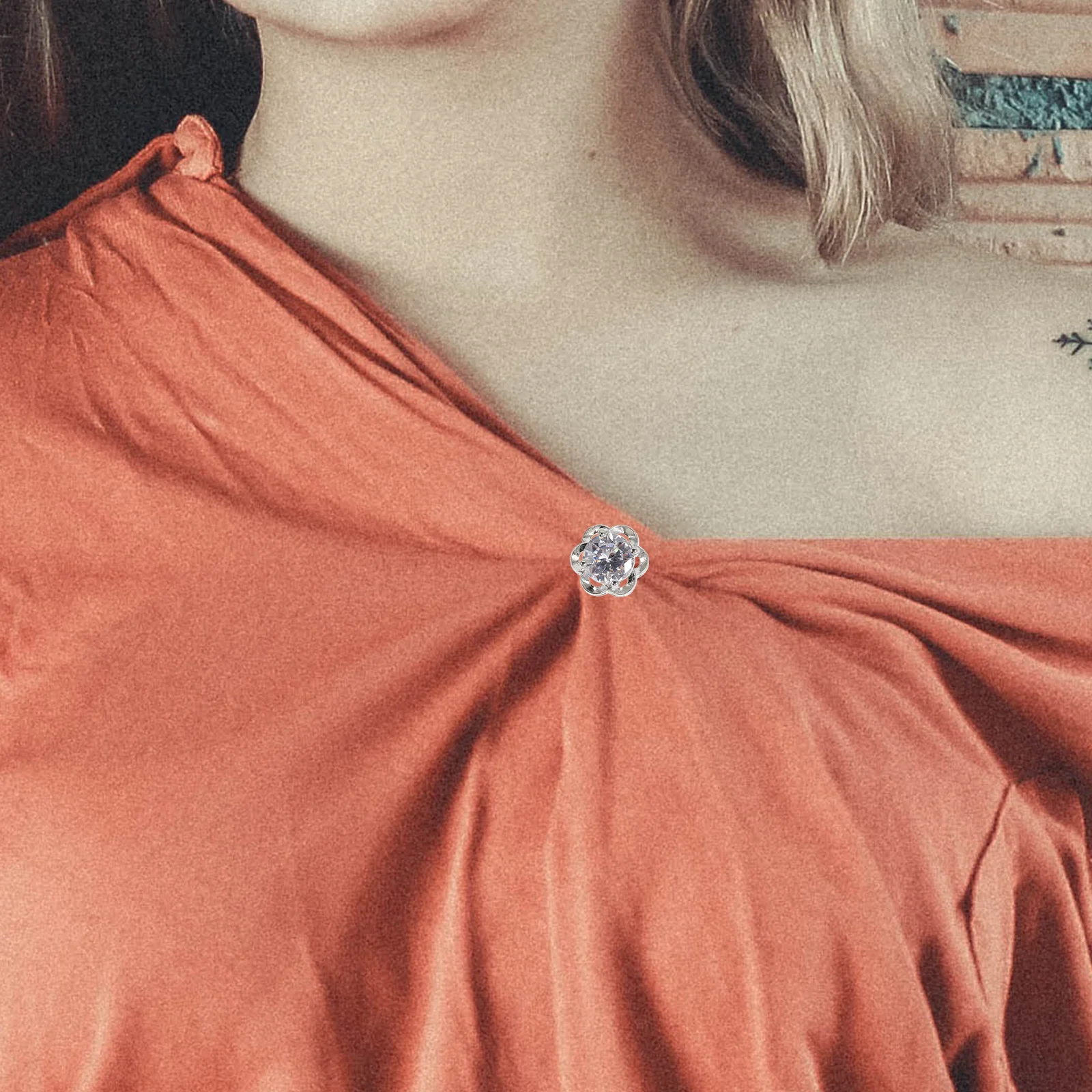 

6pcs Drilled Zircon Buttons For Sewing Craft Clothing Hats Bags Rhinestone Button Decor Metal Embellishments Sewing Supplies