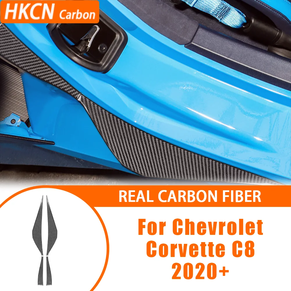 

For Chevrolet Corvette C8 2020+ Carbon Fiber Car Accessories Door Armrest Sides Panel Interior Cover Tirm Sticker Modification