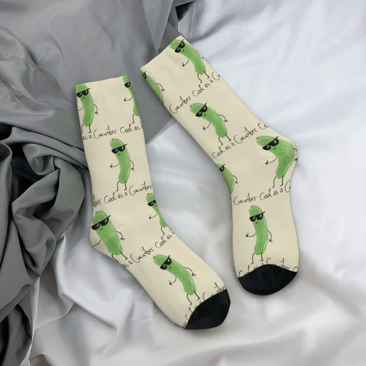 Cool As A Cucumber Socks Harajuku Super Soft Stockings All Season Long Socks Accessories for Unisex Gifts