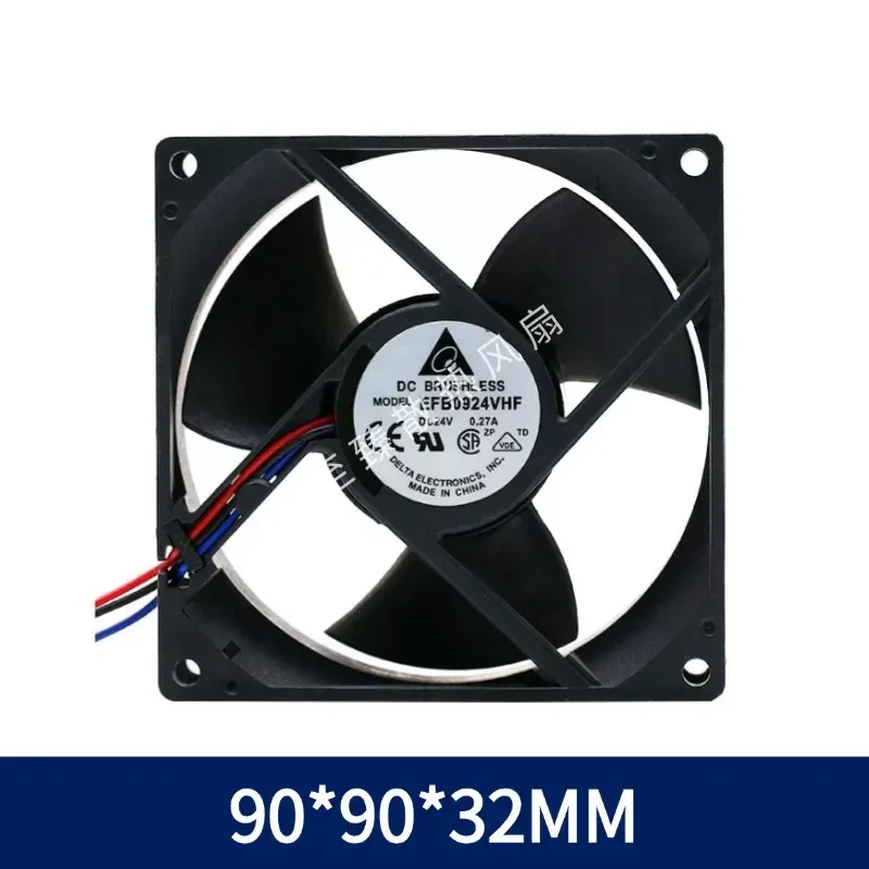 for Delta EFB0924SHF HHE VHF HHF 24V 9cm 2 3 Wire Cooling Fan New Genuine