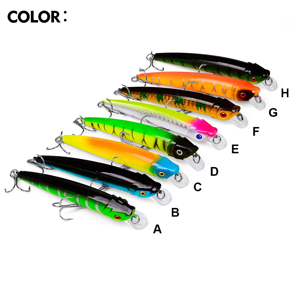 Minnow Wobblers Lure 3D Eyes Hard Plastic Lures Crankbait Wobbler Artificial Bait 9.5cm8g Good Fishing Tackle Sea Bass Bait