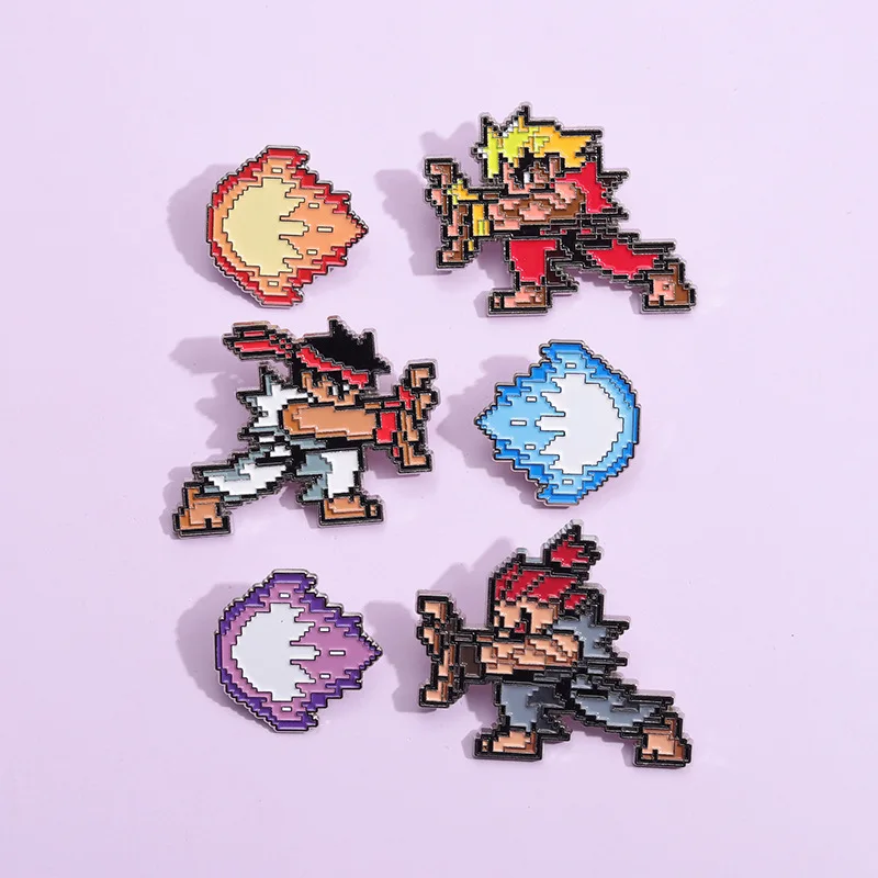 Cartoon anime characters Enamel Pins Street gaming peripherals metal Brooches Lapel Badges Simple Jewelry Gift for Kids Friends