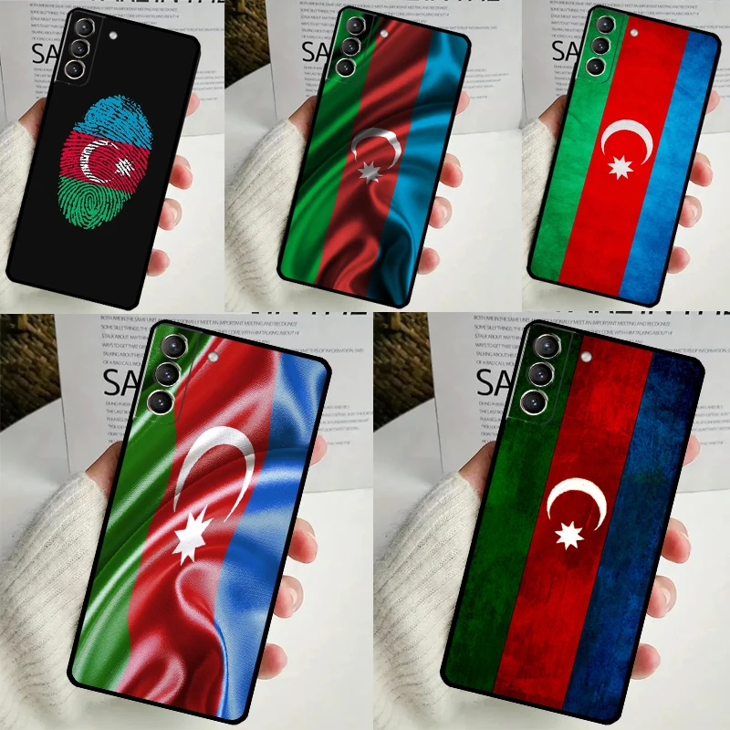 Azerbaijan Flag Case For Samsung Galaxy S22 S23 S24 Ultra Note 20 10 S8 S9 S10 Plus S21 S20 FE Soft Cover