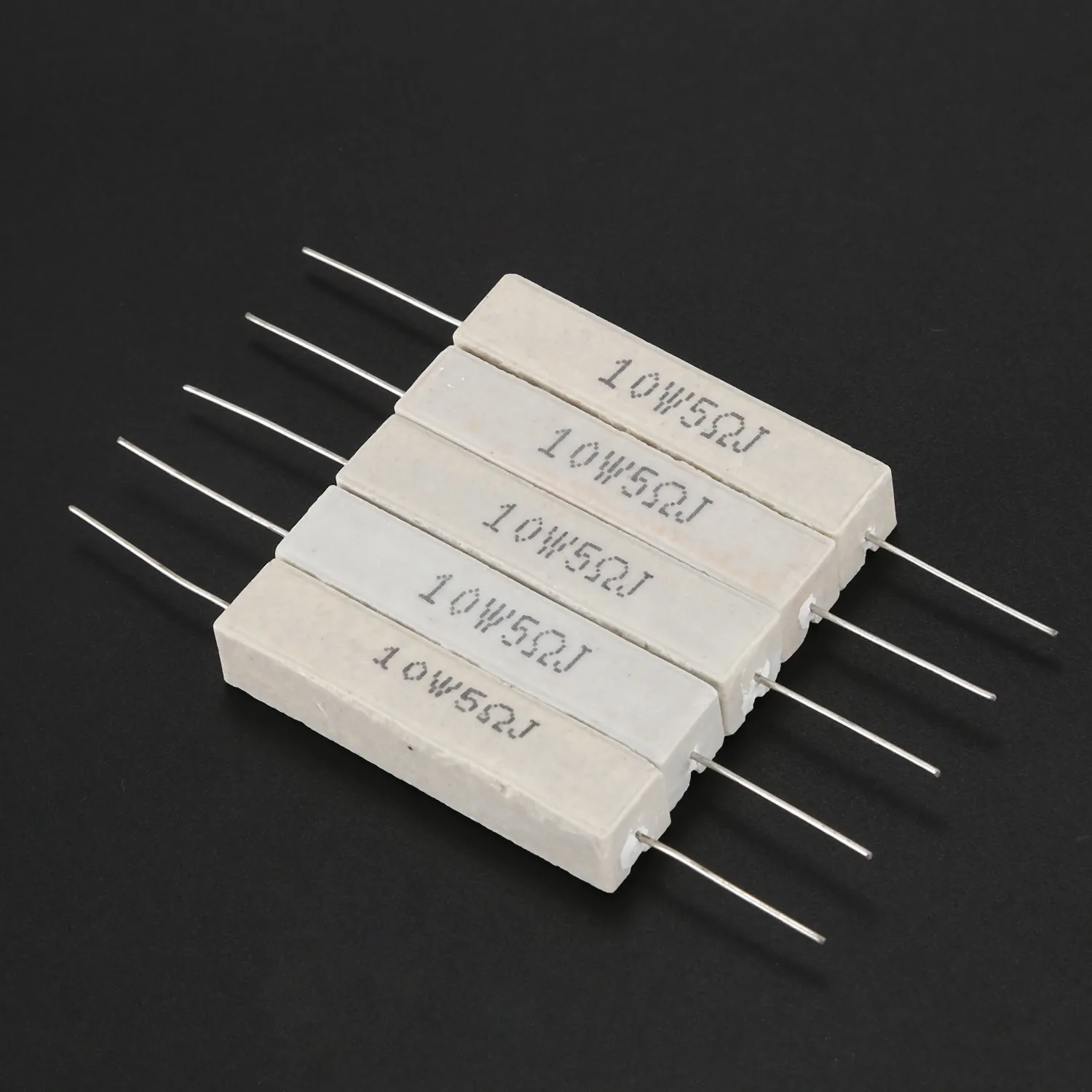 5pcs Wirewound Ceramic Cement Resistor 5 Ohm 10W Watt 5%