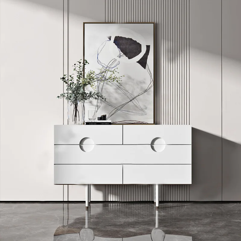 Piano paint chest cabinet Italian creative porch cabinet simple drawer cabinet