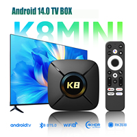HK1 RBOX K8 MINI Android 14.0 TV Box RK3518 4K HDR 2.4G 5G WIFI6 BT5.0 16G 32G 3D