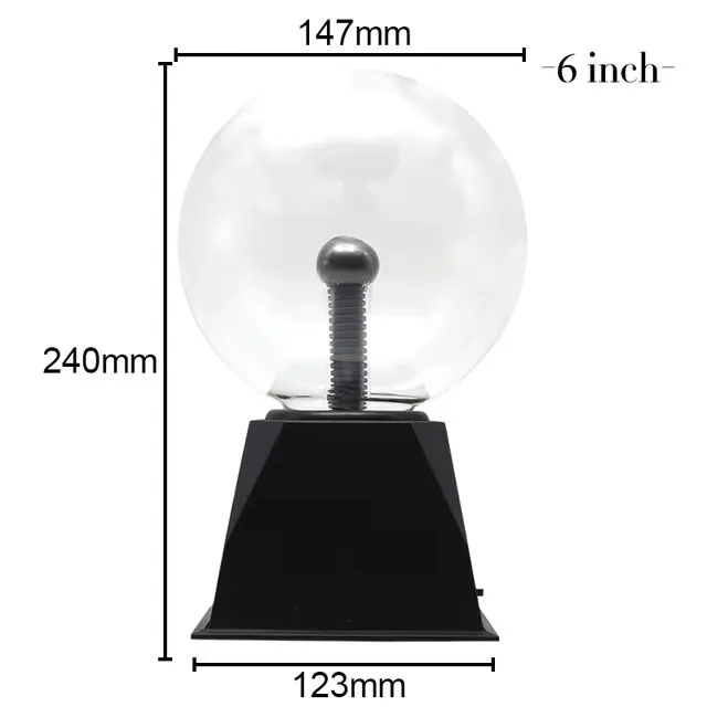 3/4/5/6/8 Zoll Neuheit Magische Plasma Berührungsempfindliche Lampe Kind Urlaub Geschenk Innen Desktop Dekoration Glaskugel Nachtlichter