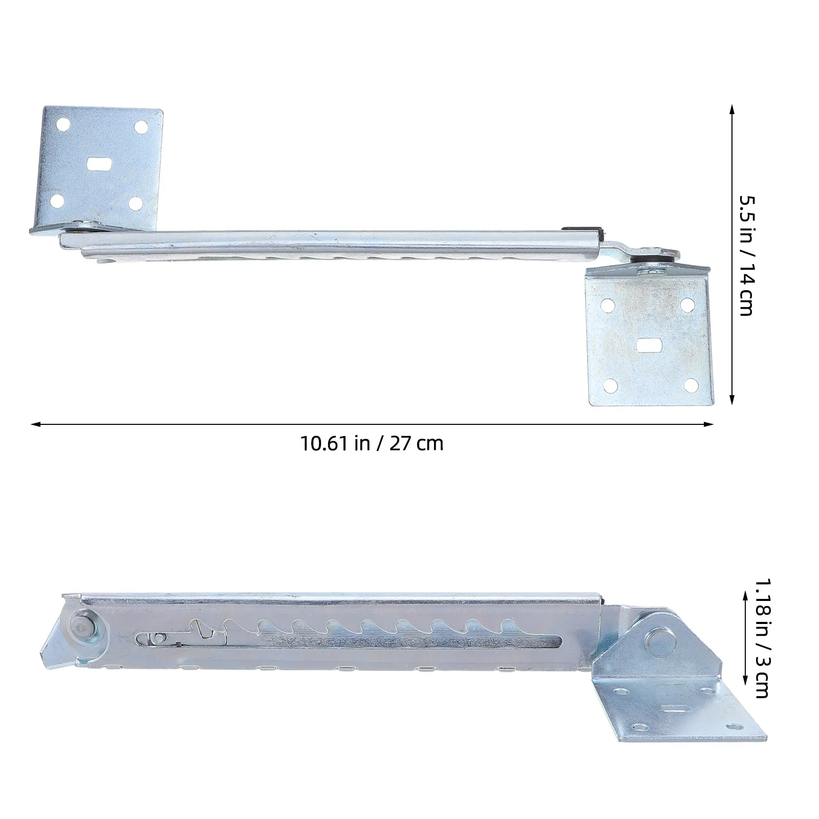 2Pcs Massage Tables Hinge Telescopic 10-Level Adjustable Headrest Riser Hardware for Beauty Bed Couch Replacement Adjustable