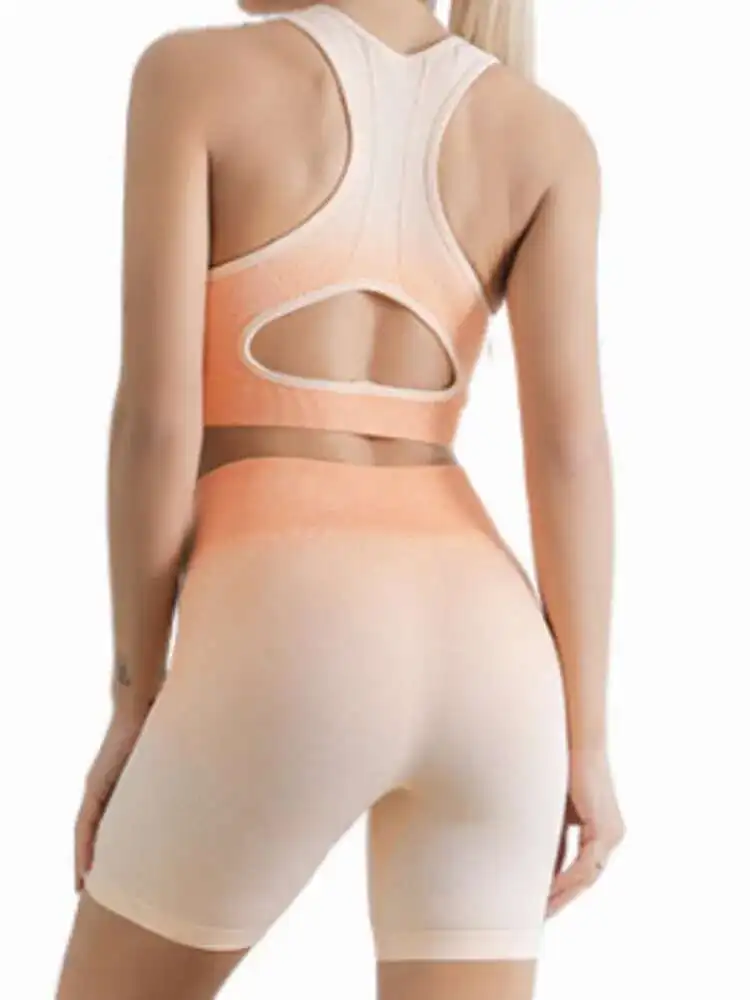 

2Pcs Gym 2024 Women Sets Seamless Yoga Set High Waist Gym Sportwear Push Up Sport Workout Sets Fitness Gym Suit