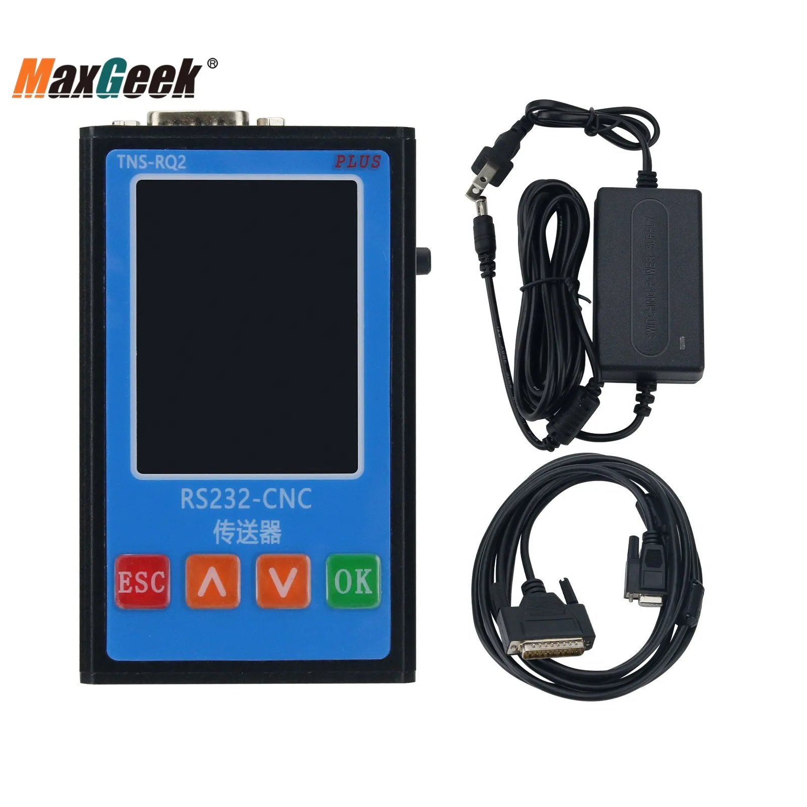 Maxgeek Cnc Program Transfer Device Usb e Rs232 Portas Adequado para Fanuc e Mitsubishi Ect Tns-rq2 Rs232-cnc Dnc