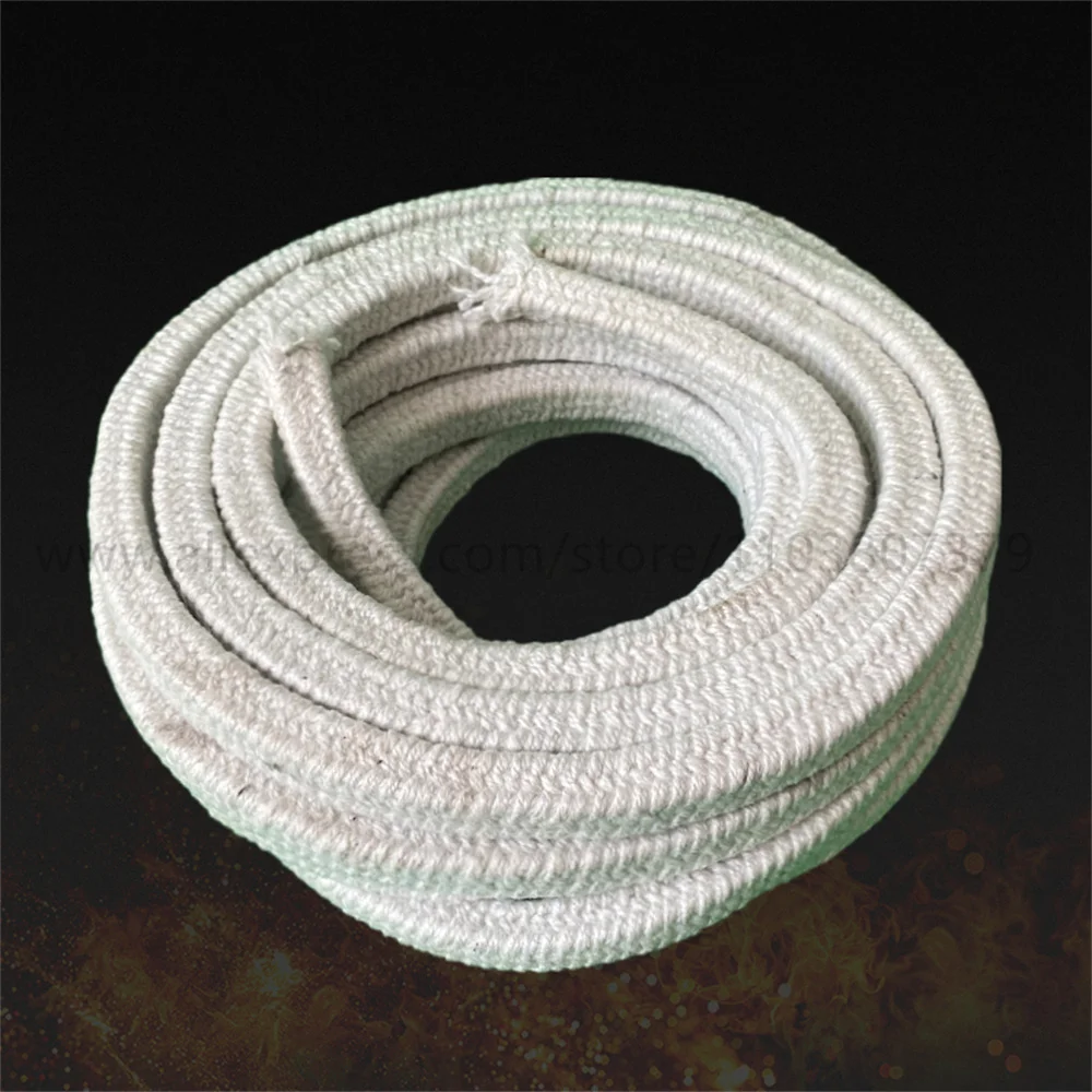 High Temperature Resistant Corrosion Resistant Wear Ceramic Fiber Braided Rope Sealing Strip For Furnace Door 12/14/16/18/20mm