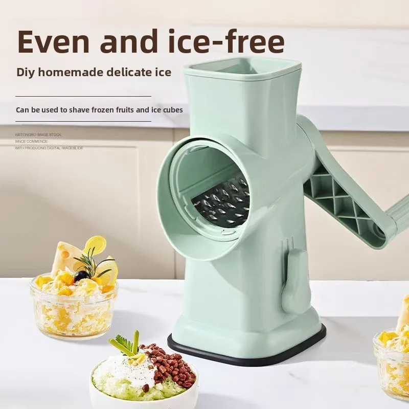 Manual Ice Shaver Stall Unplugged Ice Shaver Small Cotton Ice Sand Machine Ice Box Household Hand Ice Crusher