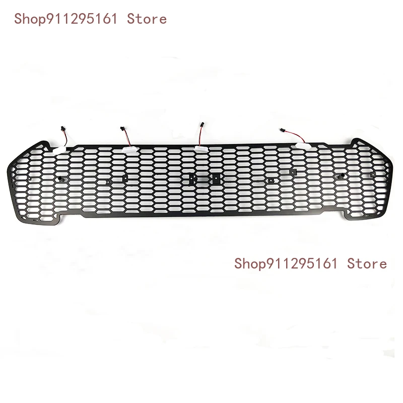 Fit for FORD RANGER T7  2015-2018 XTL PICKUP CAR GRILLE 4 ORANGE LED BUMPER MASK COVER TRIMS FRONT  RACING GRILLE