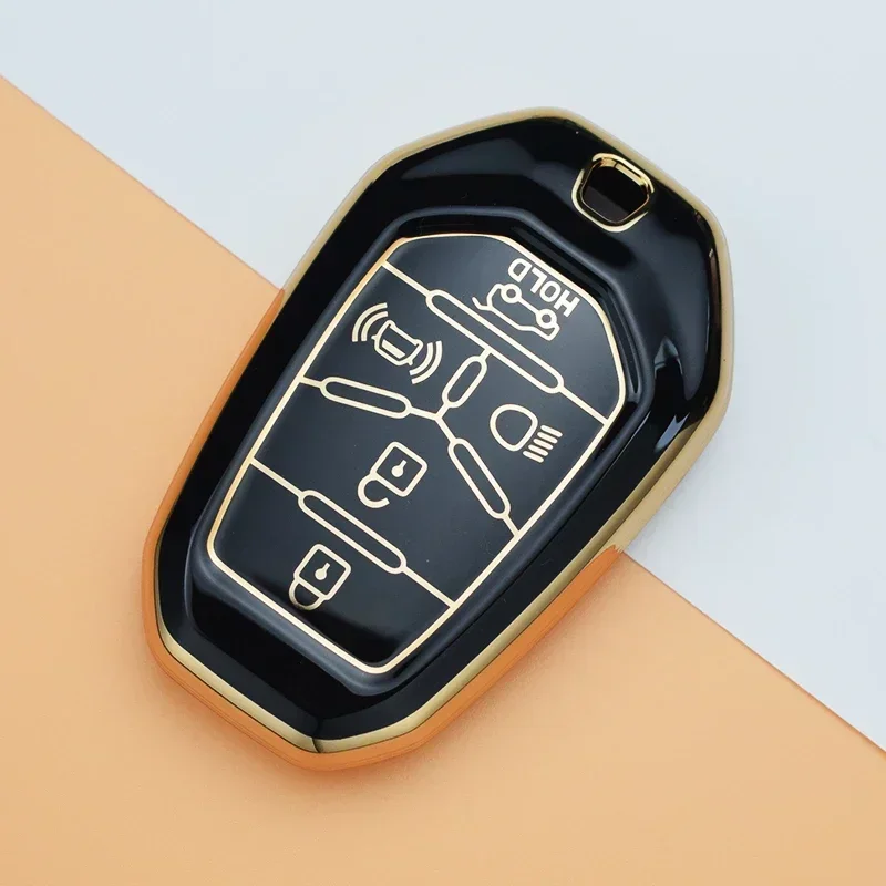 

5 Buttons TPU Shell For Ssangyong Rexton Y400 Y450 G4 2021 2022 Car Remote Key Case Cover Protector Holder Fob Accessories