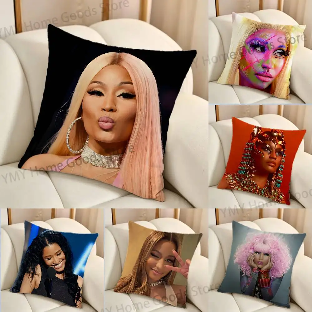 N-Nicki M-Minaj Queen of Rap Gifts PillowCase Sofa Cushion Cover Suitable For Home Bedroom Room custom Decor