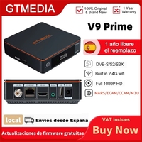 GTMEDIA V9 Prime Satellite TV Receiver DVB-S/S2/S2X 1080P FHD HEVC H.265 Media PlayerMARS,ECAM,CCAM,M3U With CA Card Slot TV Box