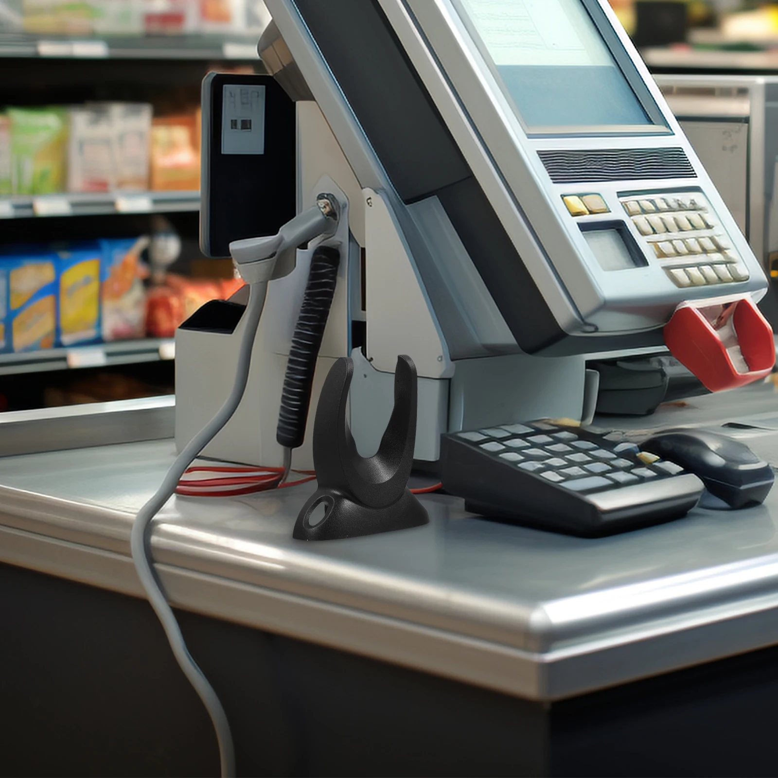 Barcode Scanner Stand Plastic Holder For Handheld Reader Supermarket Mall Scanning Scanner Stand For Wall Tool Rack Bracket