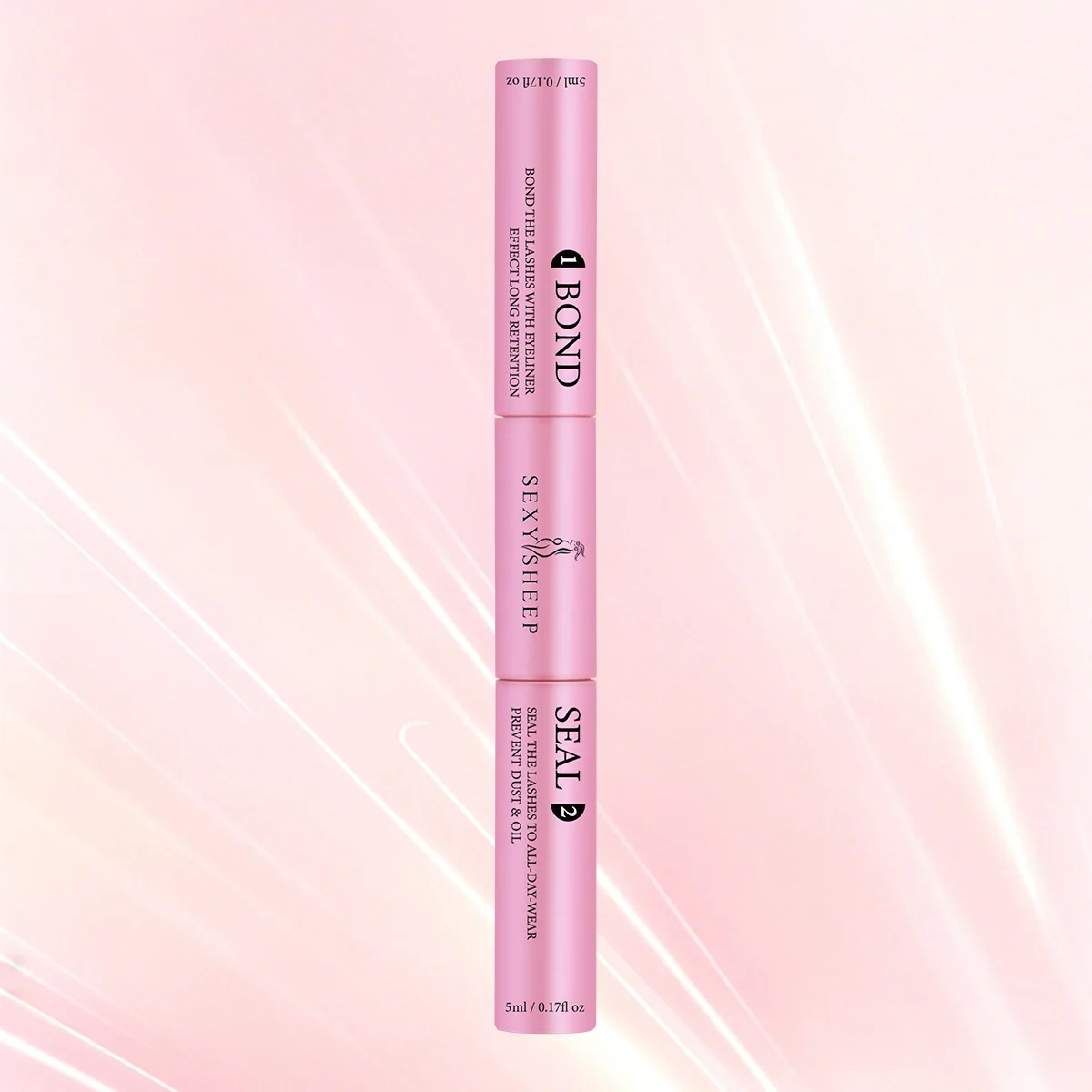 Lash Bond and Seal 2 In1 Waterproof for Lash Clusters Non-Irritating Lash Glue for DIY at Home Long Lasting Strong Hold